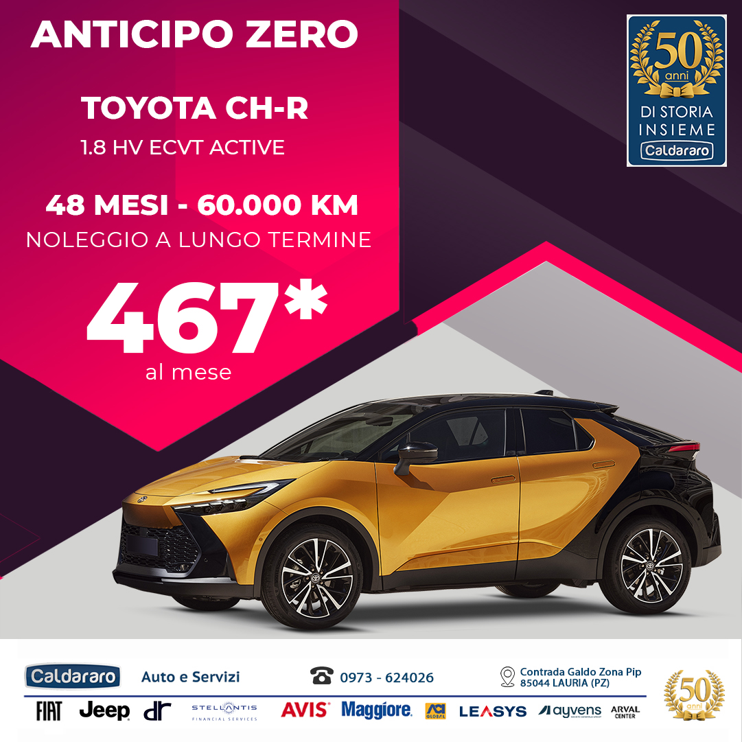 toyota chr noleggio a lungo termine