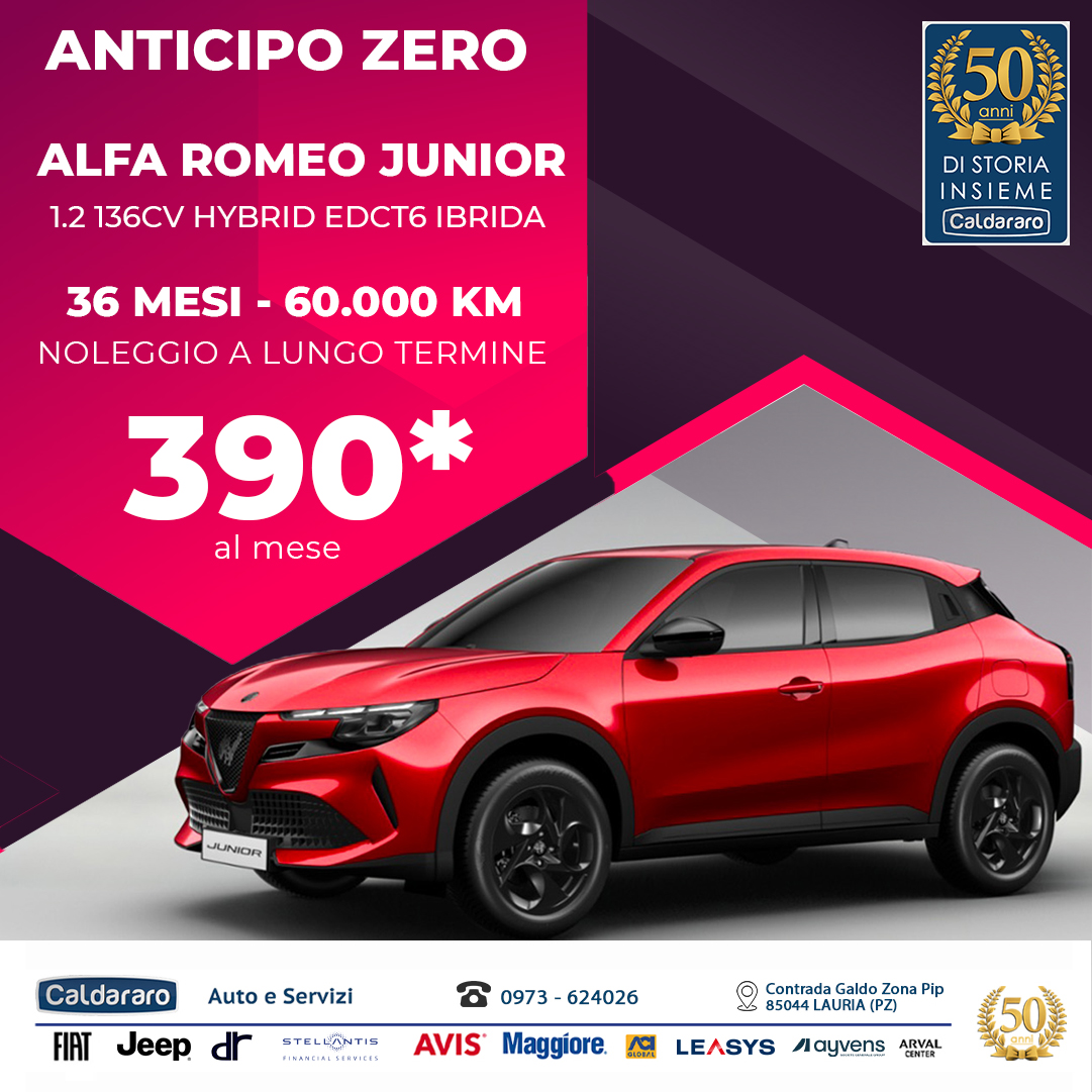 ALFA ROMEO JUNIOR NOLEGGIO A LUNGO TERMINE