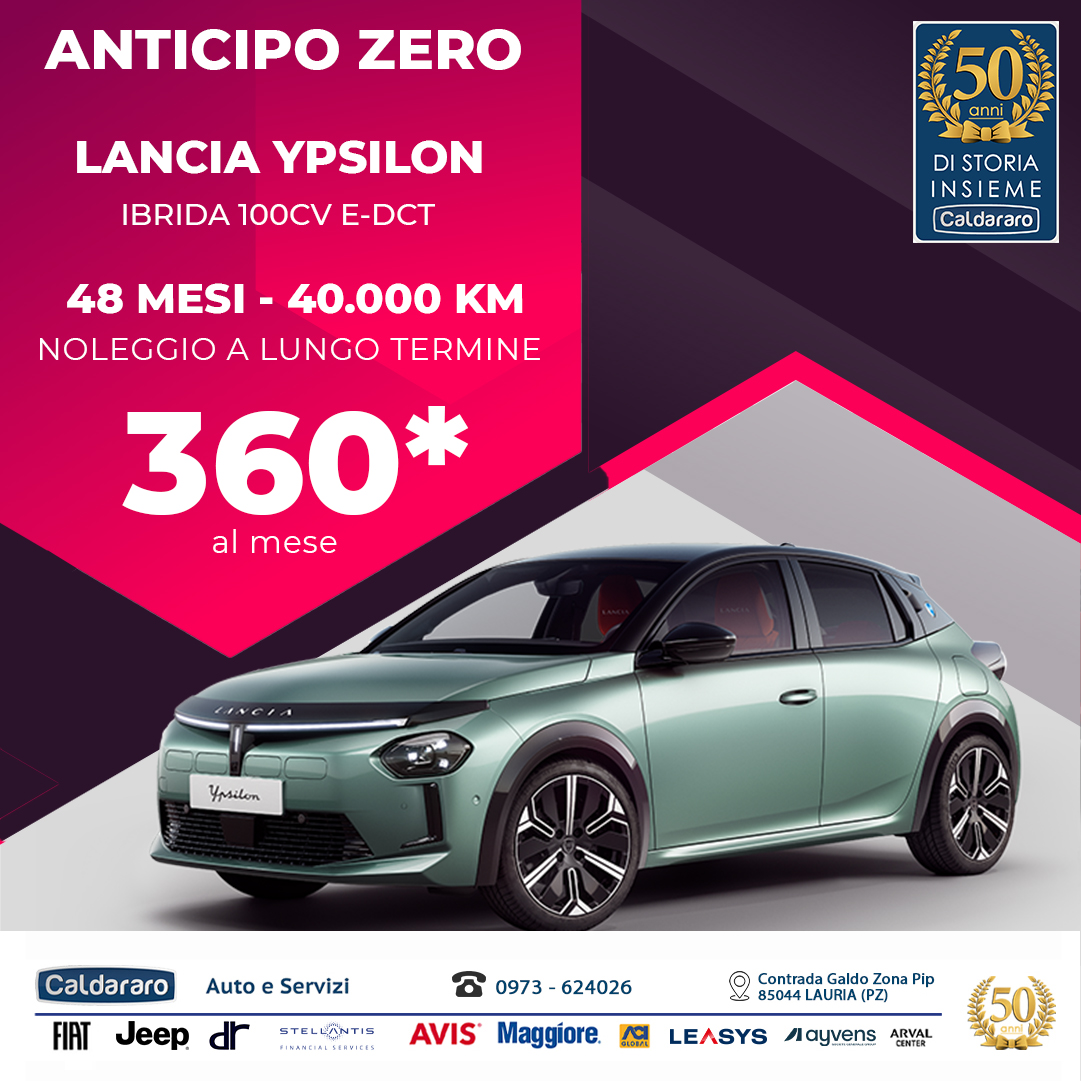 lancia ypsilon noleggio a lungo termine